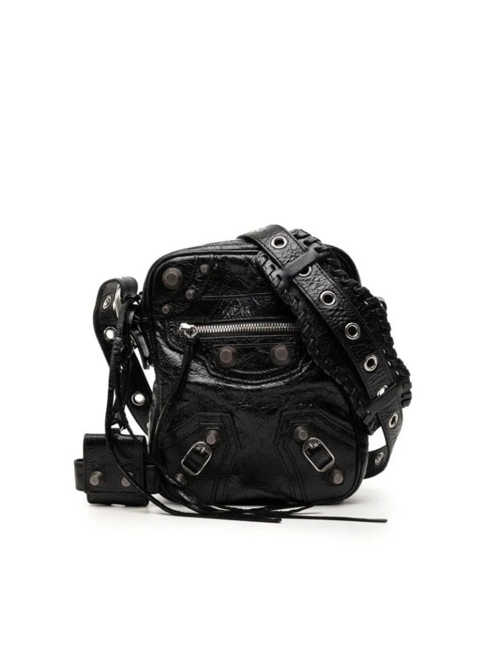 Balenciaga le Cagole Crossbody Shoulder Bag Black Leather